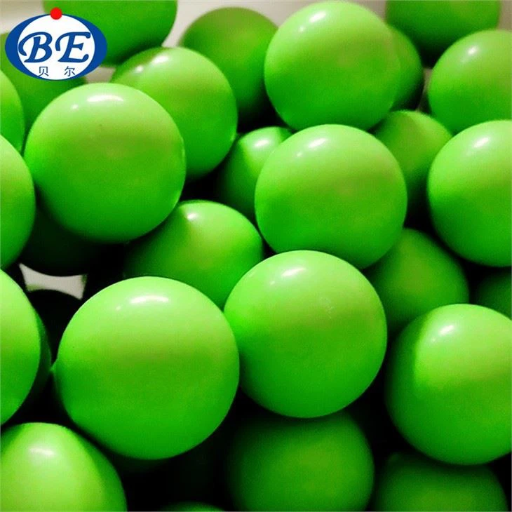 30mm الكرة البلاستيكية الخضراء الصلبة